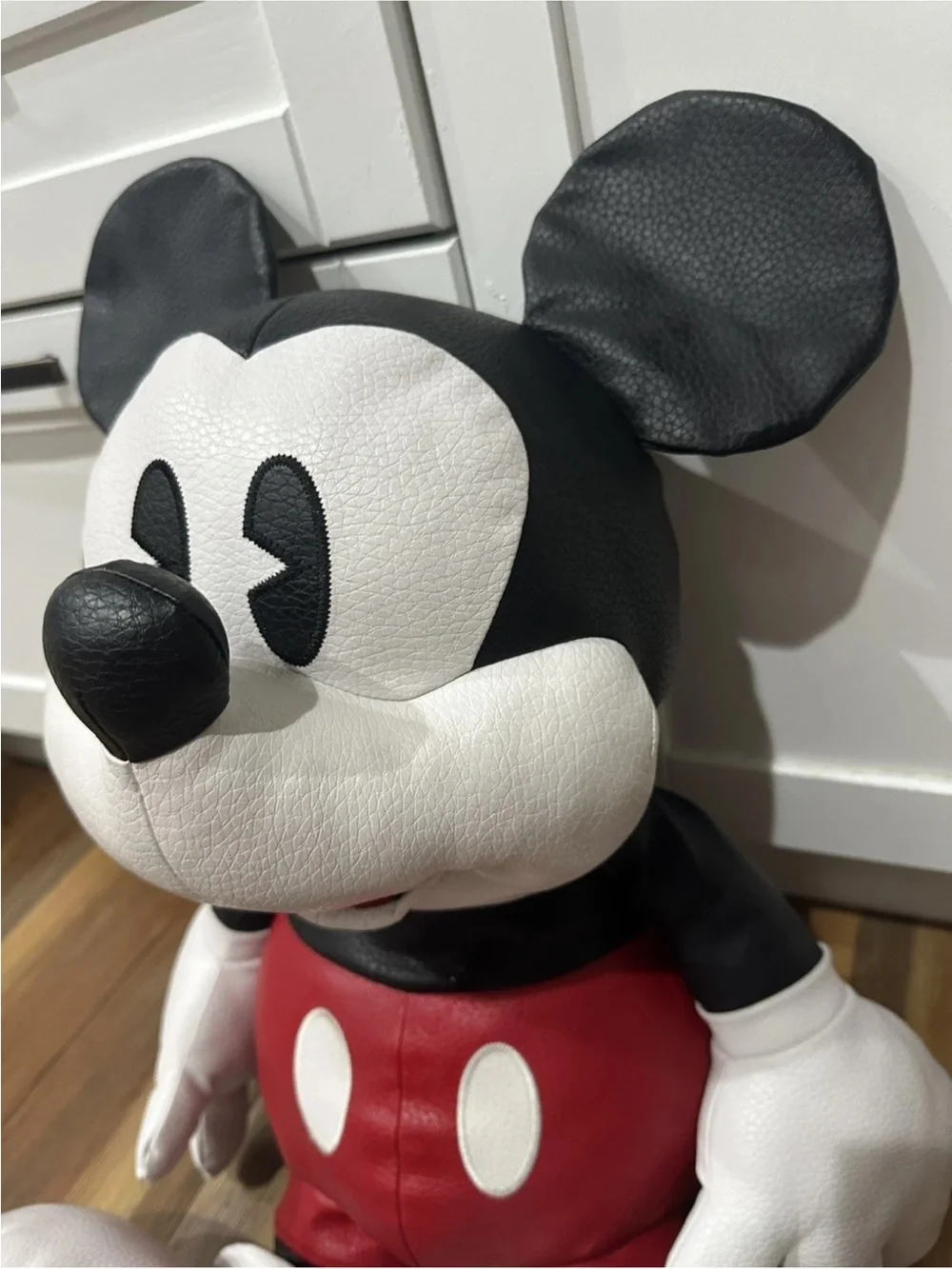 Disney Mickey Mouse Large Simulated Leather Plush - 26 inches RARE